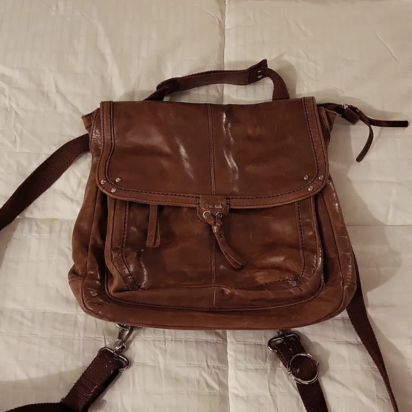 The Sak Ventura Convertible Backpack Shoulder Crossbody Bag Brown Leather The Sak Ventura Leather Convertible Backpack - Macy main image 4